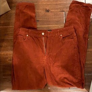 BDG Color Corduroy High Rise Mom Pant